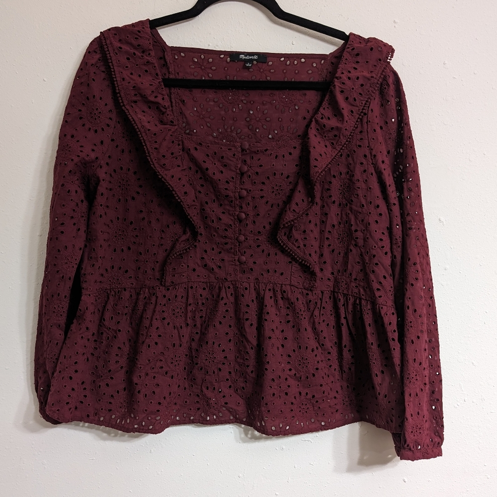 Madewell embroidered eyelet top